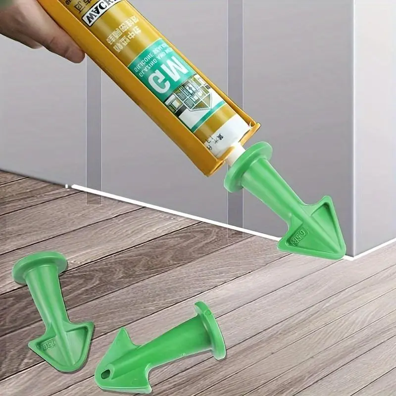3pcs Caulk Nozzle Set - Perfect for Cleaning Tile Joints, Brick Grout, and Floor Sealing - Includes Silicone Applicator, Scraper, and Sealant Nozzle Construction Tools