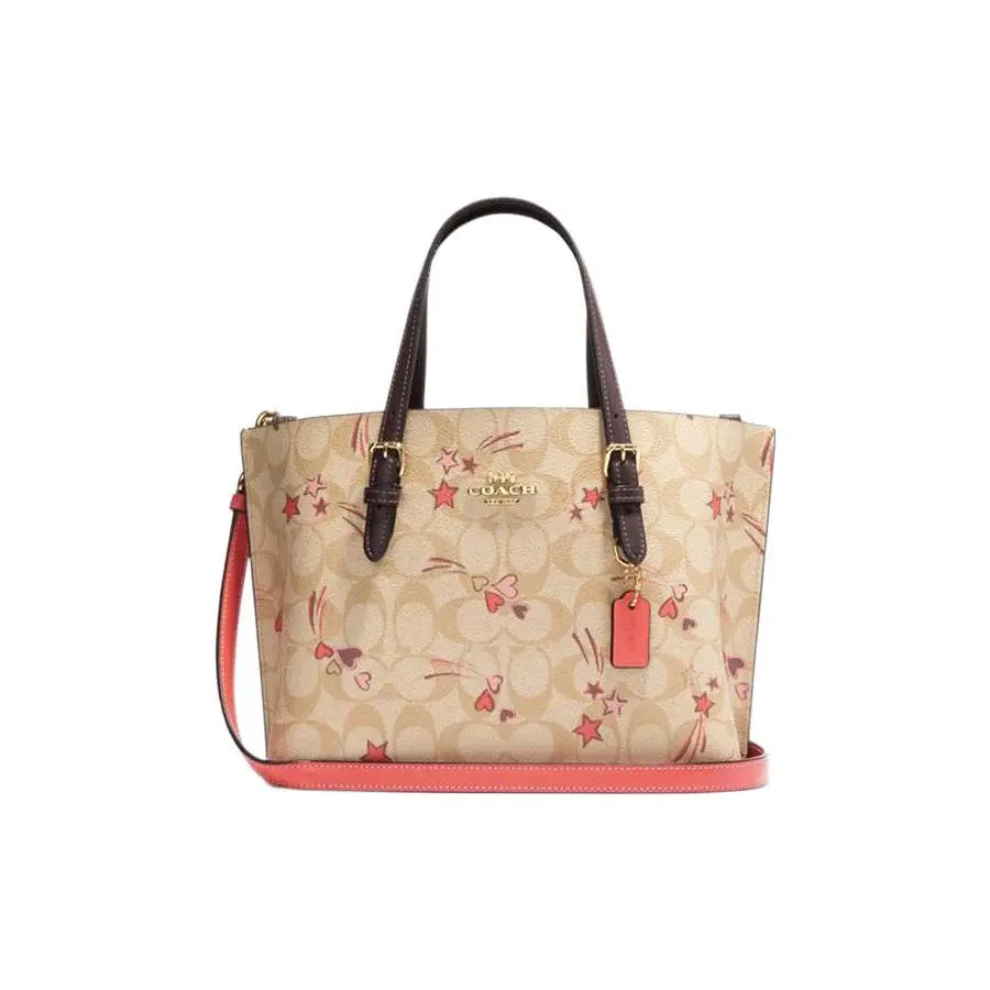 COACH Mollie Tote Bag for Women – Commuter Chic Faux Leather Handbag in Brown