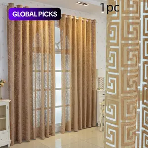 Luxury Embroidered Hollow Out Curtain, Window Curtain, Top Ring Hanging Drapes for Bedroom Living Room Partition Home Decor, Minimalist Style #GLOBAL PICKS