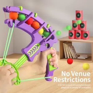 Shooting Sticky Ball Archery Set with Random Colors, Indoor Interactive Dart Board Toy, Eva Ball for Parent-Child Fun, Elastic Cotton Target Ball, Darts Sets