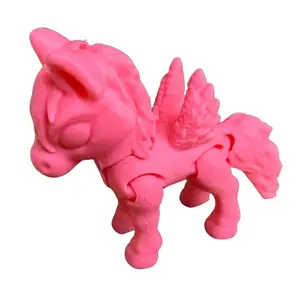Pegasus - 5 Inches - Desktop or Fidget Toy - Articulated Body, Legs, and Tail - 3D Printed - Choose a Size and Color!