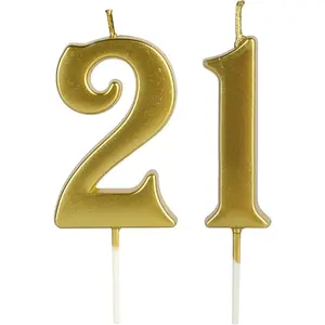 21st & 12th Birthday Number Candles For Cake, Number 21 12 1 2 Glitter Candle Party Anniversary Cakes Decoration For Kids,Women,Men
