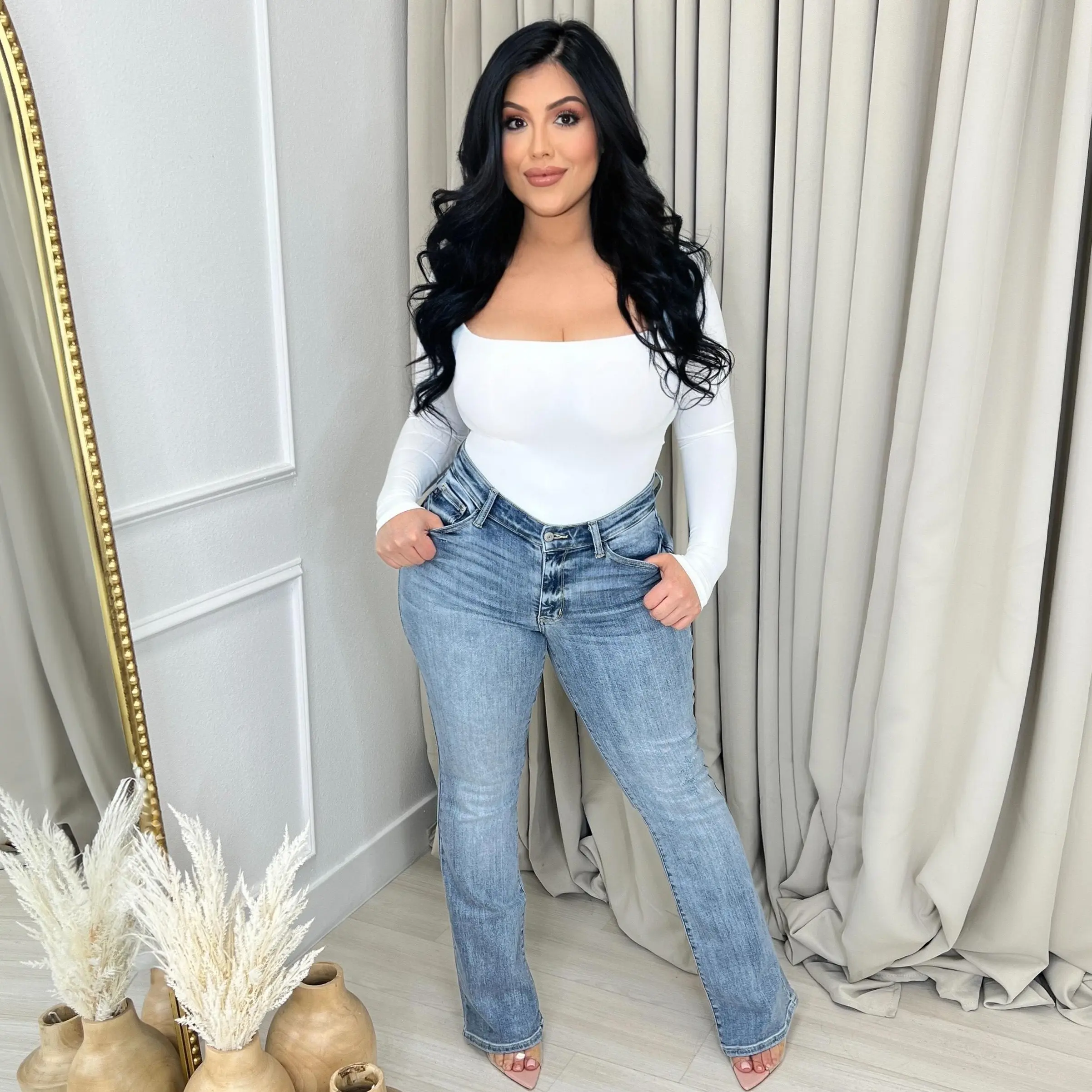 Molly Judy Blue Mid Rise Bootcut Jean Molly Judy Blue Mid Rise Bootcut Jean