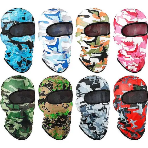 8 Pieces Thin Sun Protection Balaclava Windproof Balaclava UV Protection Full Face Covering for Outdoor Sports Motorcycle Headgear