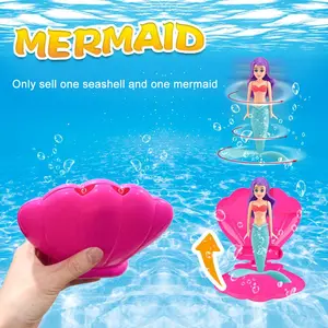 Mermaid Shell Diving Toy, Rotatable Underwater & Floats Above Water, Perfect Party Gift, Table Decor, Summer Pool Beach Play, Best Birthday Present, Fun Water Playset