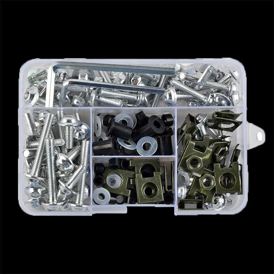 Motorcycle Modification Screw Accessories, Automotive Accessories, 177pcs/set Colorful Windshield Cover Set Screw, Motorcycle Modification Bolt Kit, Motorcycle DIY Modification Tool Kit, Body Screw