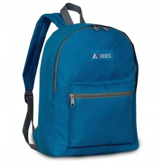 212 MAIN Everest 1045-DTEAL Mid-Size Fabric Travel Backpack, Cool, Compact, Carry On, Everyday Carry for Campus Life, Spacious, Zipper Closure - Dark Teal