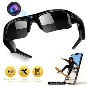 1080P HD Smart Camera Sunglasses, POV Video & Photo Capture Wearable Tech Glasses with WiFi Connection, UV Protection Sports Sunglasses for Cycling Hiking Driving Travel