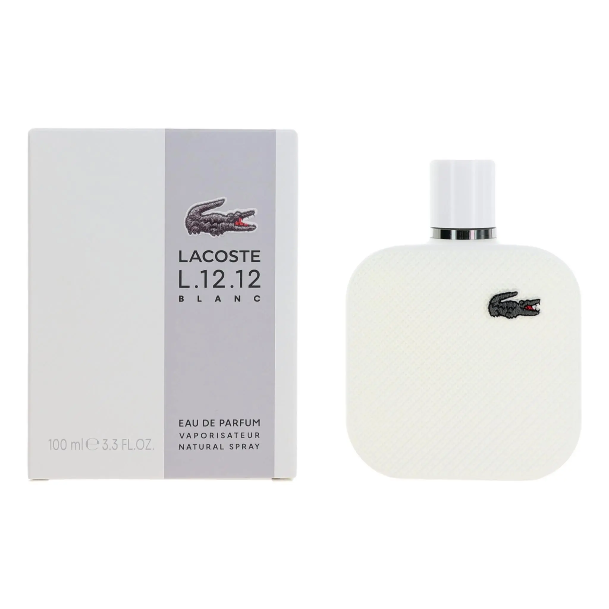 Lacoste L.12.12 White Blanc by Lacoste, 3.3 oz EDP Spray for Men, Rosemary, Grapefruit Perfume, 3.3 Fl Oz, Floral Wood, Earthy Woody Scent, Cedarwood, Woody & Earthy, Cedarwood Scented, Citrus Aromatic Woody