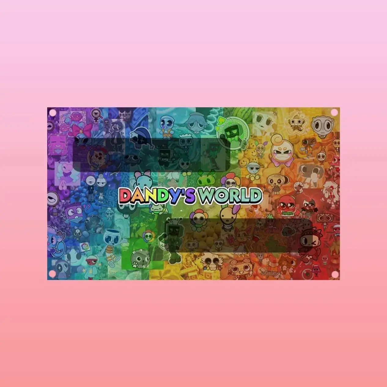 Dandy’s World Flag Tapestry – Cartoon Game Wall Art | Picture Flag Decor | Aesthetic Gaming Banner | Fan Room Gift Lightweight Indoor Wall Art