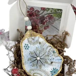 Snowflake Oyster shell Ornaments, large shell