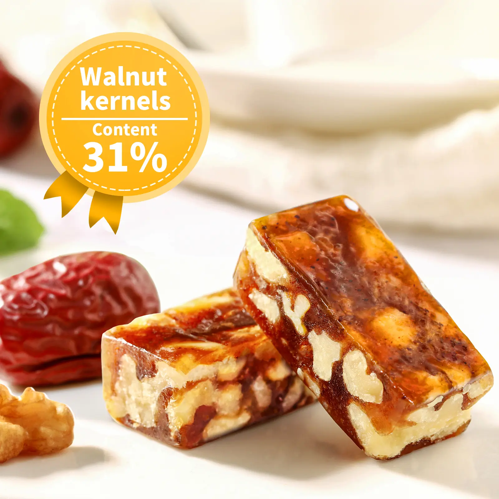 400g/bag, Walnut And Date Delights, Date Cake, Walnut Cake, Soft Sweets