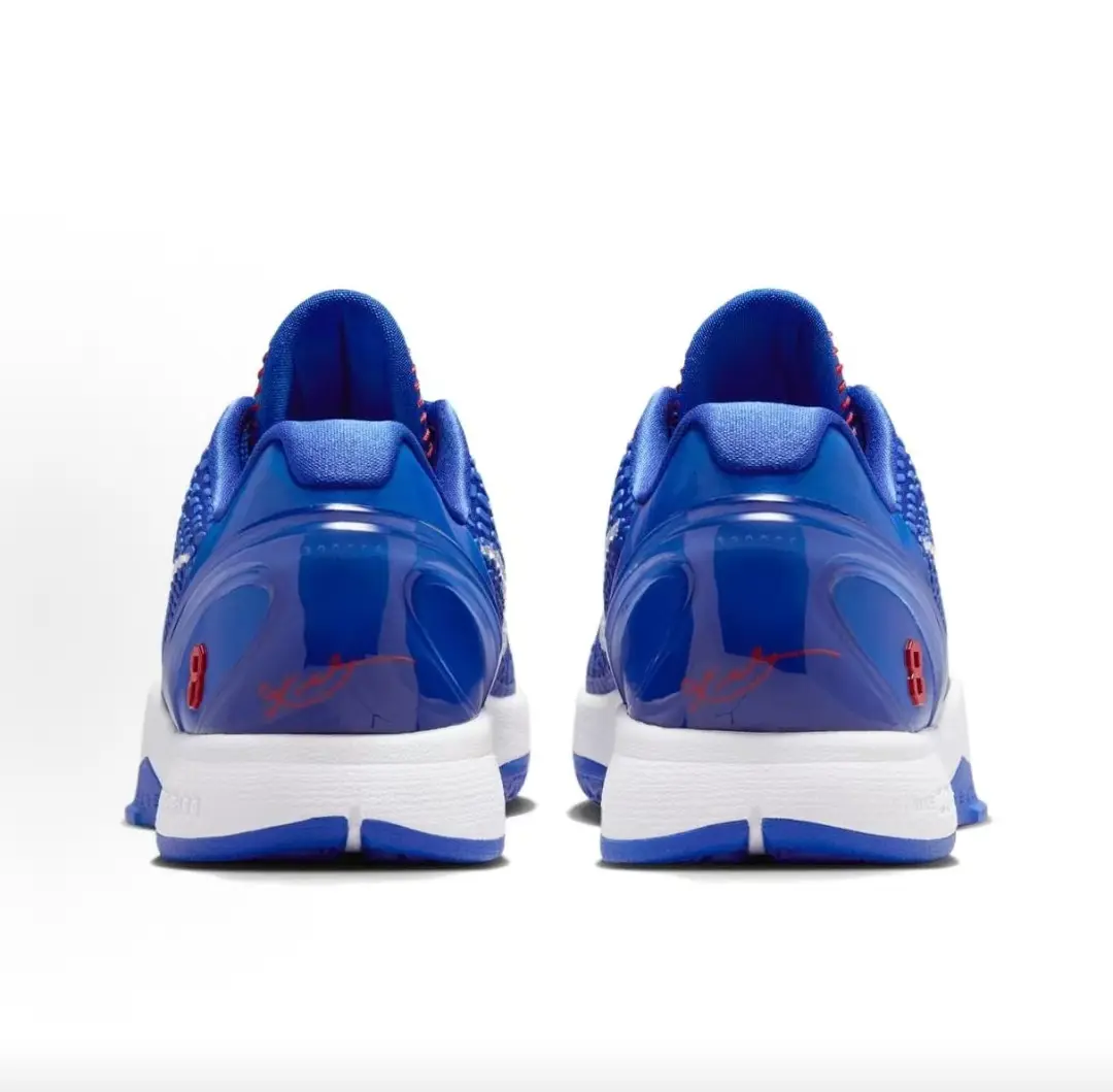 Trendy Royal Blue Honeycomb Knit Low Top Basketball Sneakers Matte White Side Logo Two-Tone Blue & White Cushion Midsole Lightweight Breathable Non Slip Sneakers All Season Daily Street & Sports Trainer