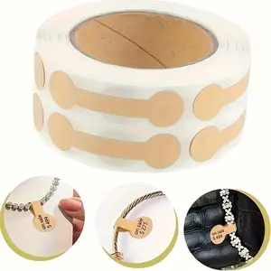 "Smooth Writing" 500-Piece Self-Adhesive Jewelry Price Tags For Small Business - Blank Labels For Rings, Necklaces, Earrings, Adhesive Stickers