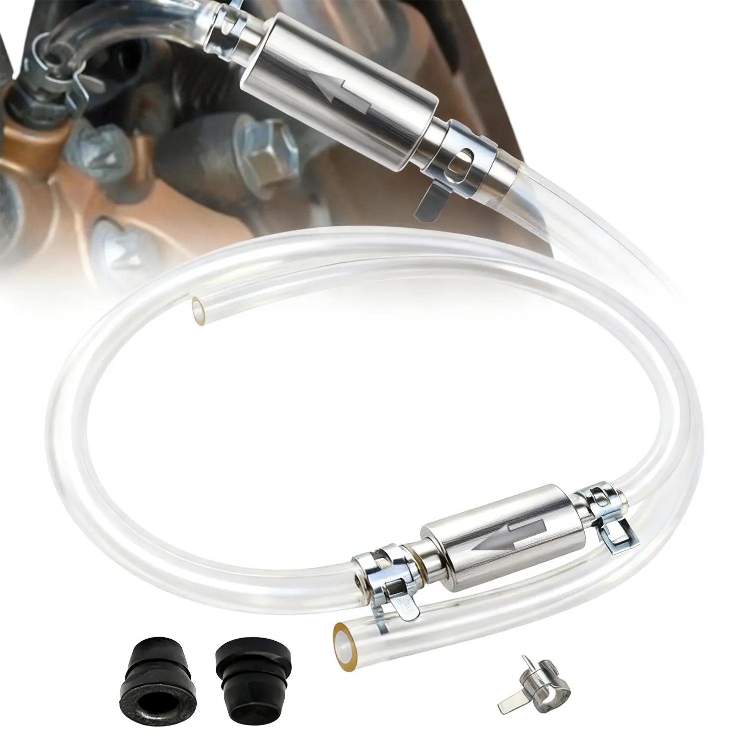DABATR Brake Bleeder Kit,Brake Fluid Bleeder Kit Includes 2PCS Brake Bleeder Hose,One Way Check Valve,Universal Break Bleeder Kit Car Accessories for Car Motorbike Bike #Summervibes