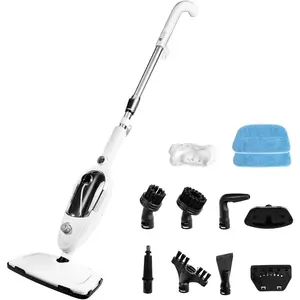 Steam Mop Cleaner 10-in-1 with Detachable Handheld Unit, Laminate/Hardwood/Tiles/Carpet Kitchen, Garment, Clothes, Pet Friendly Multipurpose Use