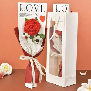 Crochet Rose and Daisy Bouquet Romantic Gift for Girlfriend Perfect for Valentine’s Day Mother’s Day Anniversaries and Meaningful Love Moments