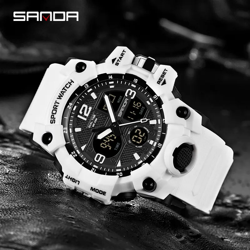 Classic sports watch – breathable strap, splash-proof, suitable for sports, leisure and urban wear