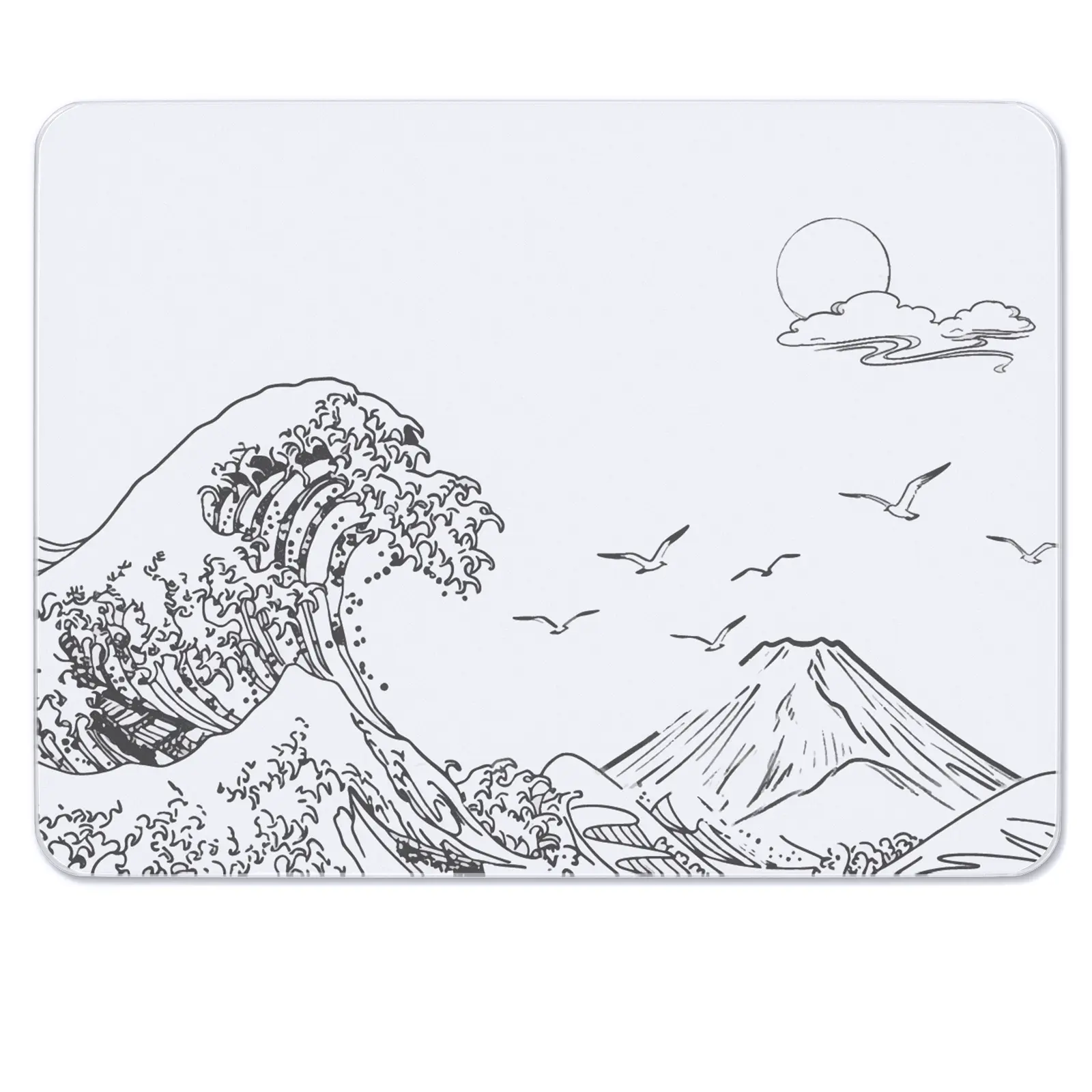 ATTACK SHARK CM05SE Tempered Glass Mousepad, Made for Gaming, Ultra Smooth Nano-Textured Surface, Precision Speed Control, 16.1" L x 12.2" W Computer Accessory,summerwins