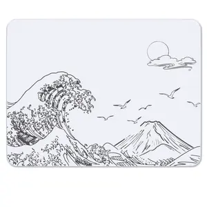 ATTACK SHARK CM05SE Glass Mousepad for Gaming Ultra Smooth Mouse Mat with Nano-Textured Surface Tempered Glass Precision Speed Control 16.1" L x 12.2" W,summervibes