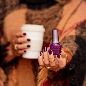 Morgan Taylor Plum And Done - Eggplant Creme, Professional Lacquer, Vibrant, Chip-Resistant, Fast-Drying, Long-Lasting, High-Shine, Perfect for Manicures & Pedicure, 15mL.
