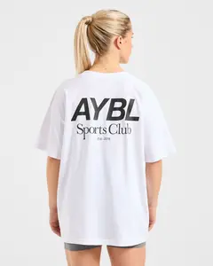 AYBL Sports Club Oversized T-shirt, Women Sport T-shirt