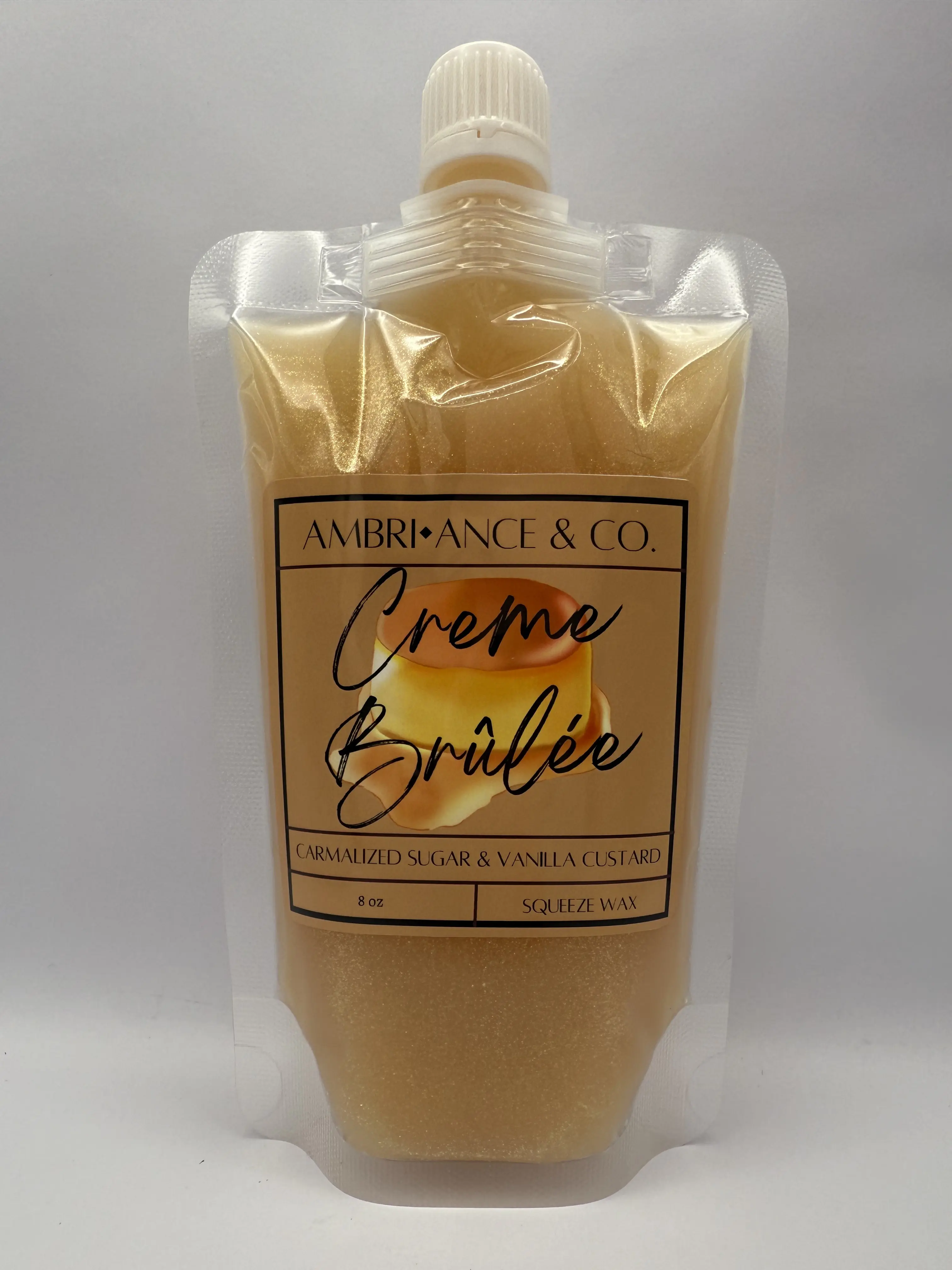 Creme Brulee Scented Squeeze Wax Melts 8oz Pouch. Non-Toxic Home Fragrance. Ambri-ance & Co Product. Long Lasting Wax Melts Home Fragrance.