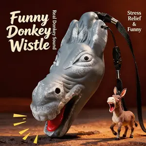 Realistic Donkey Call Whistle, Funny, 125+ Decibel Scream Sound, Screaming, Easy to Blow, Horror Stress Relief, Hanging Neck Design, Model Xinghao