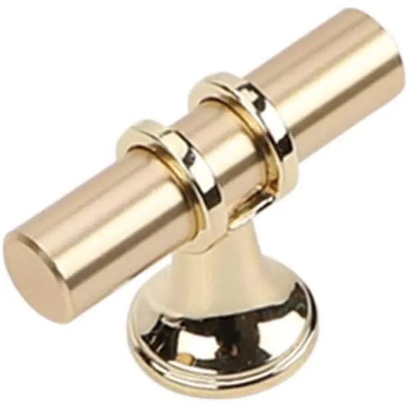 Solid Gold Euro Style Bar Handle Pull - 316-7646AQ, Single Hole, Set of 4 WISHTISY