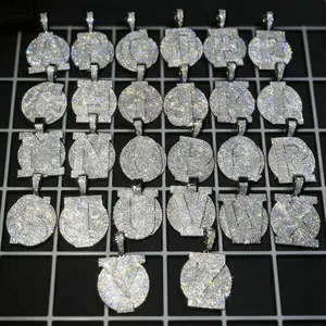 M2-2003 Bold Jewelry Bubble-Style Initial Pendant with Brilliant Stones Ultimate Personalization Next-Level Shine Iconic Linking Confidence Booster