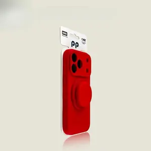 New Compatible with iP17 Pro Max Magnetic Airbag Rotating Stand 16 Pro Ultra-thin Liquid Silicone Full Protection Case 15