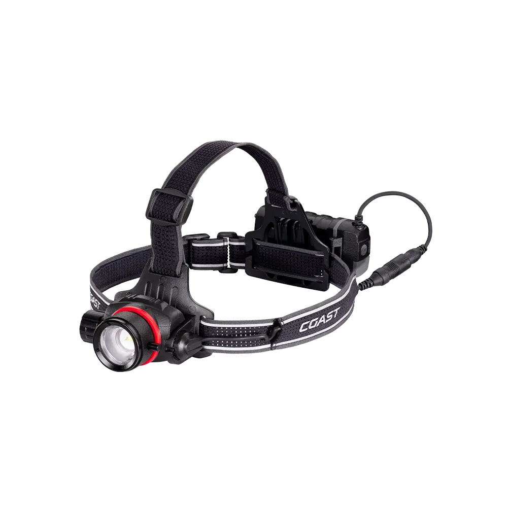 COAST HL8R 800 Lumen Rechargeable PURE BEAM Focusing LED Headlamp, Black