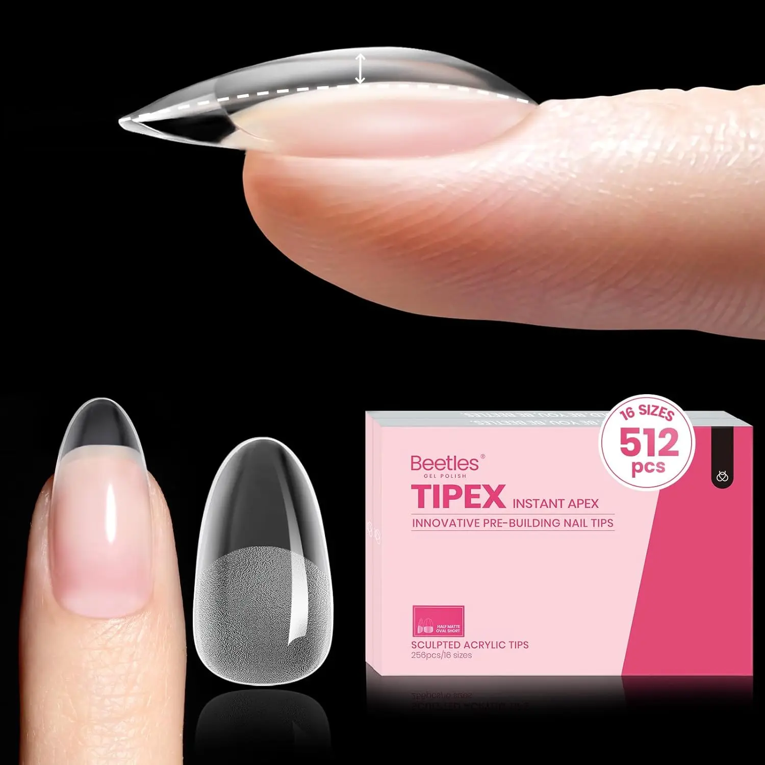 512 Pcs Oval Short（NO GLUE&Lamp）