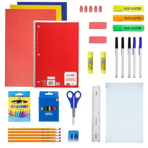 50 Piece Premium Wholesale School Supply Kits for Kids - Bulk Case of 12 Kits
