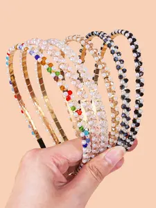 6pcs Elegant Acrylic Pearl Hairbands Set, Women's Fashion Headbands for Parties & Travel, Perfect Gift for Family & Friends