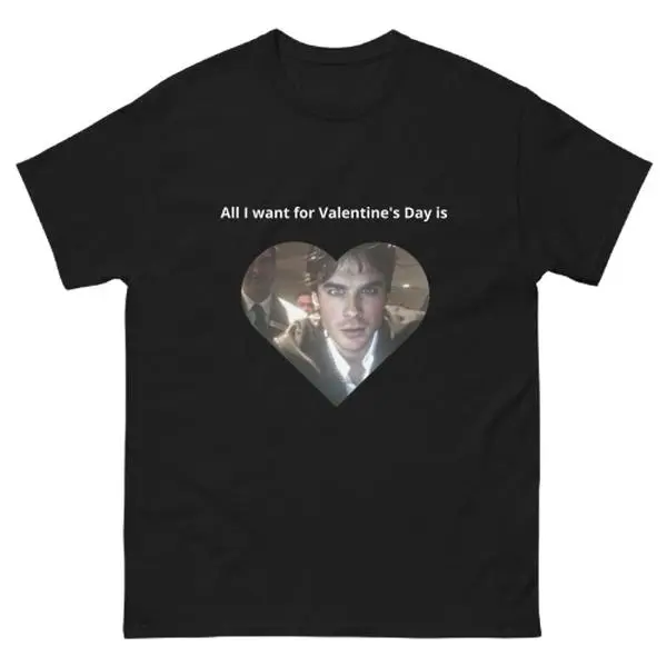 Damon Saatore Valentine'S Day Shirt - Vampire Diaries Love Gift For Fans - Romantic Couple Tee