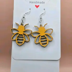 14) Wooden Bee Earrings!