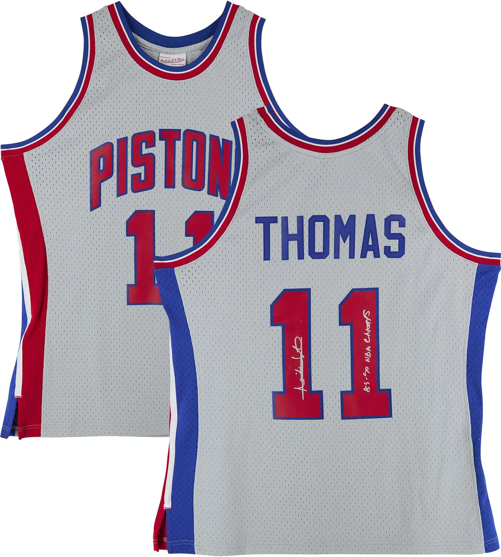 Isiah Thomas Detroit Pistons Autographed Mitchell & Ness Chrome 1982 Swingman Jersey with "89' & 90' NBA Champs" Inscription - Fanatics Authentic Certified