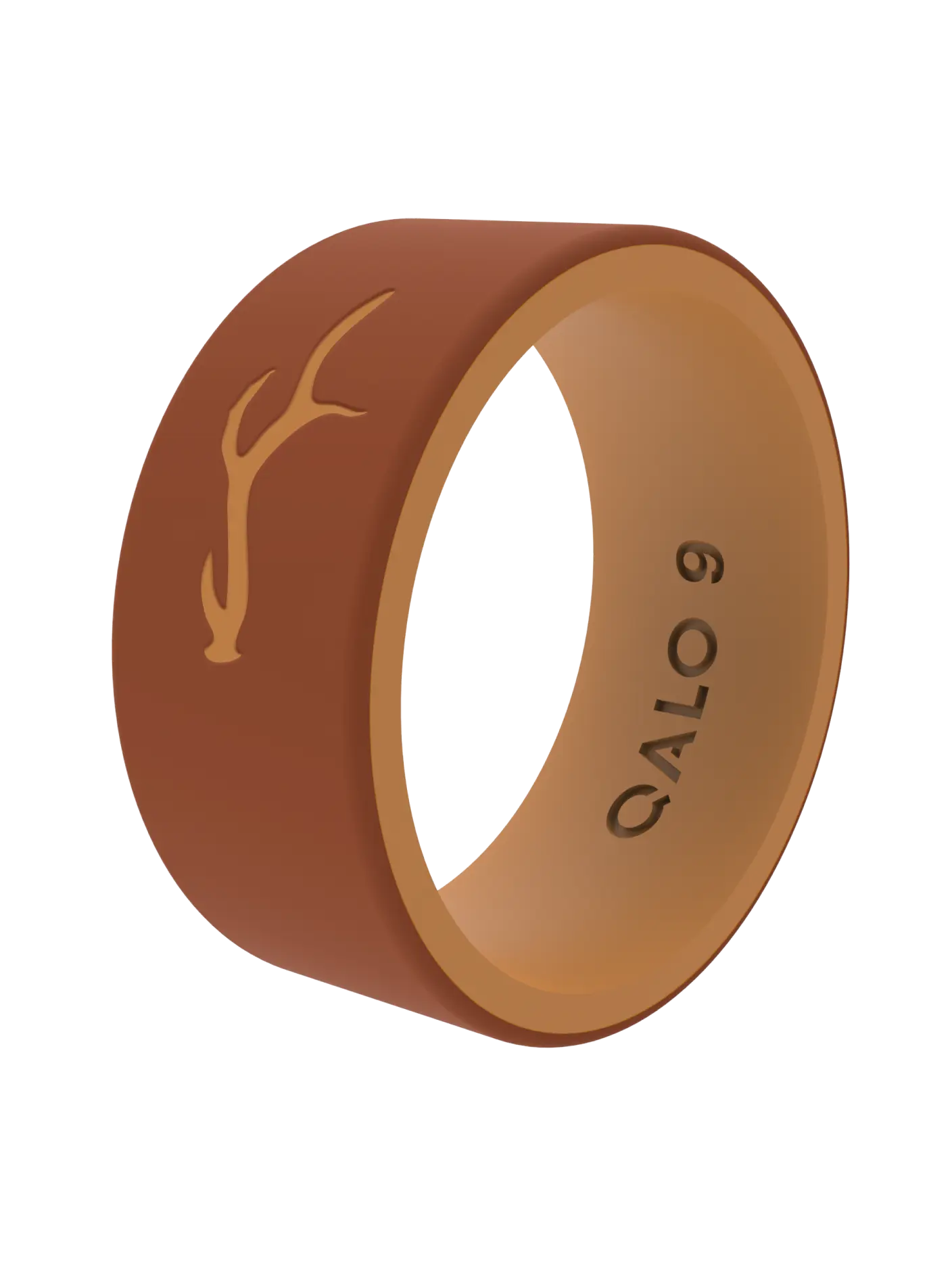 Men's Antler-Inspired Ring - Brown Outer Layer, Dual-Layer Design, Meaningful Aesthetic Costume Jewelry Fashion Accessory, Male Ring, Antler Motif, Casual Wear, Forest Vibe, Meaningful Look, Forest Motif, Suede-Toned Core, Nature Theme, Inspired Details,