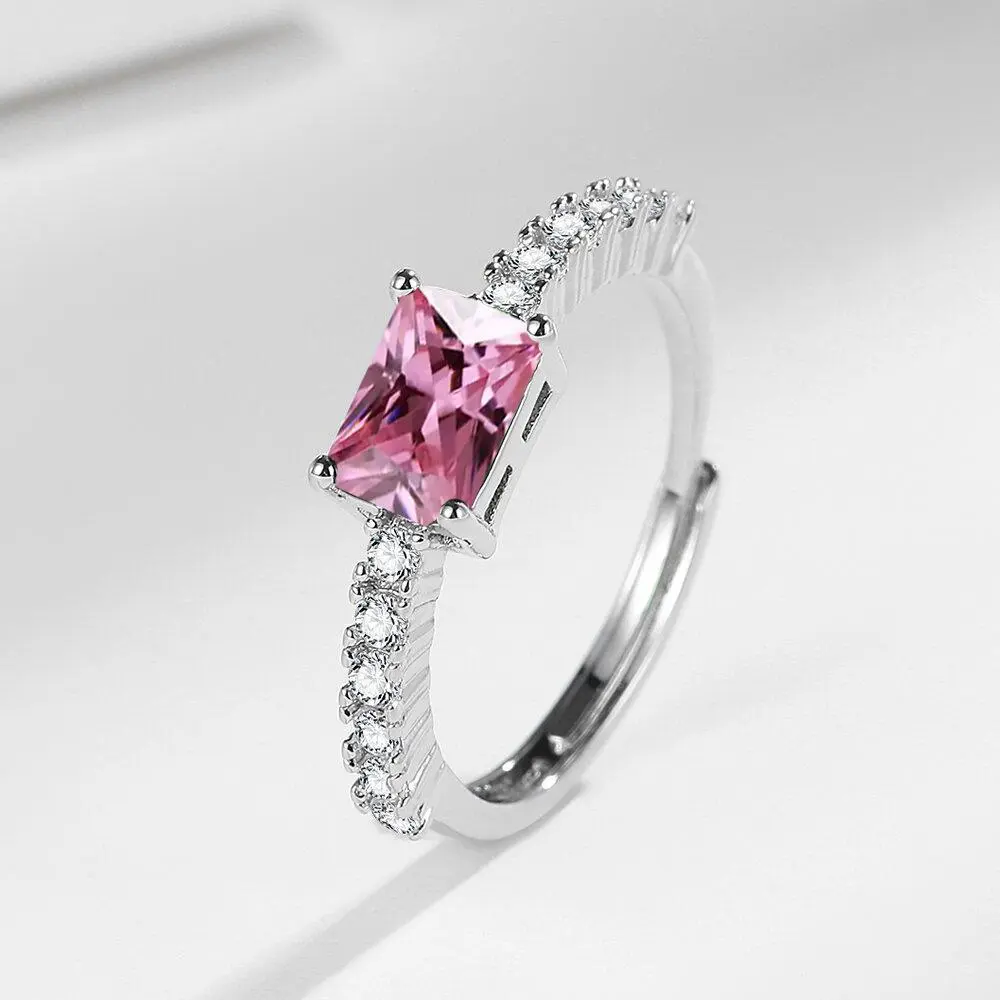Luxurious Sparkling Solitaire Ring with a Floating Cut Synthetic Moissanite An Affordable Engagement Ring Designed Just for Her