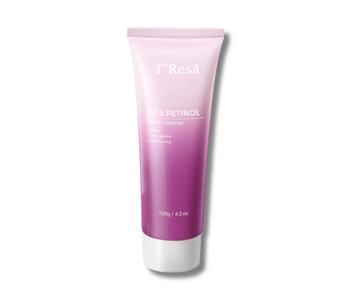 T'Resa Rice Retinol Facial Cleanser - 120g Moisturizing & Hydrating Formula for All Skin Types - US Made - 36 Months Shelf Life