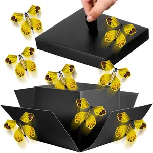 Butterfly Explosion Gift Box Flying Surprise Box Black – Birthday Wedding Anniversary Christmas Creative Gift Box