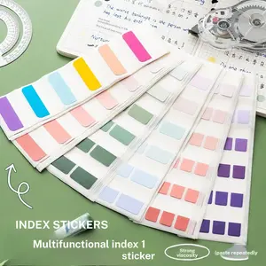 Transparent Reusable Index Tabs, Writeable Paper Sticky Label, Student Classification Bookmarks, High-Quality N Times Stickers, Adhesive Tabs, No Residue Glue
