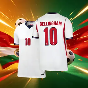 2026 England Home White 10# Bellingham Short Sleeve Soccer Jersey Fans Version