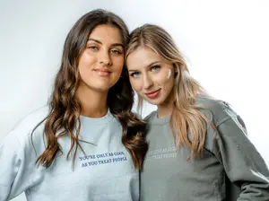 You are only as cool as you treat people CREWNECK SWEATSHIRT Embroidered