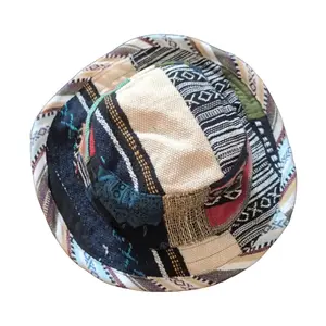 Funky Fedora with Patchwork Design and Colorful Pattern