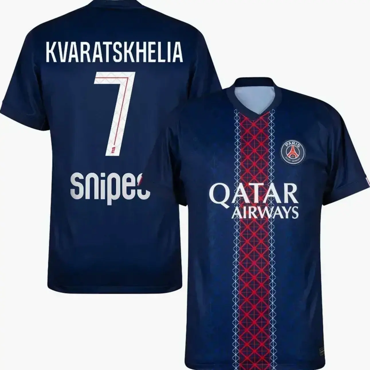 Unisex Soccer/Football Kvaratskhelia #7 2025/26 Home Replica Jersey - Navy 8N