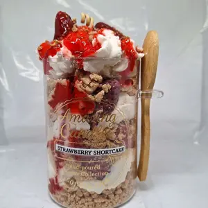 Strawberry Shortcake W/spoon Candle
