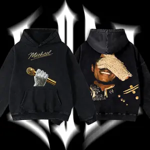 [MusicStyle] Retro Michael Jackson Vintage Graphic Tee King of Pop Retro Rap Washed Shirt 90s Bootleg Style T-Shirt Oversized Hip Hop Streetwear Top MJ Moonwalk Hoodie Premium Cotton Urban Apparel Classic Music Merch Tee Unisex Trendy Gift Shirt