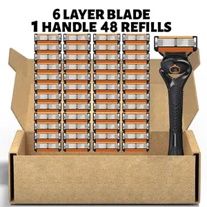 Men's manual shaver kit, blade material is safe and rust proof, easy to use and replace, high-quality material can be washed with water as a whole, classic men's shaving tool